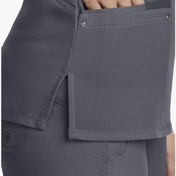 NWT - Healing Hands SM Pewter Gray Juilet V-Neck Scrub Top - Picture 5 of 11